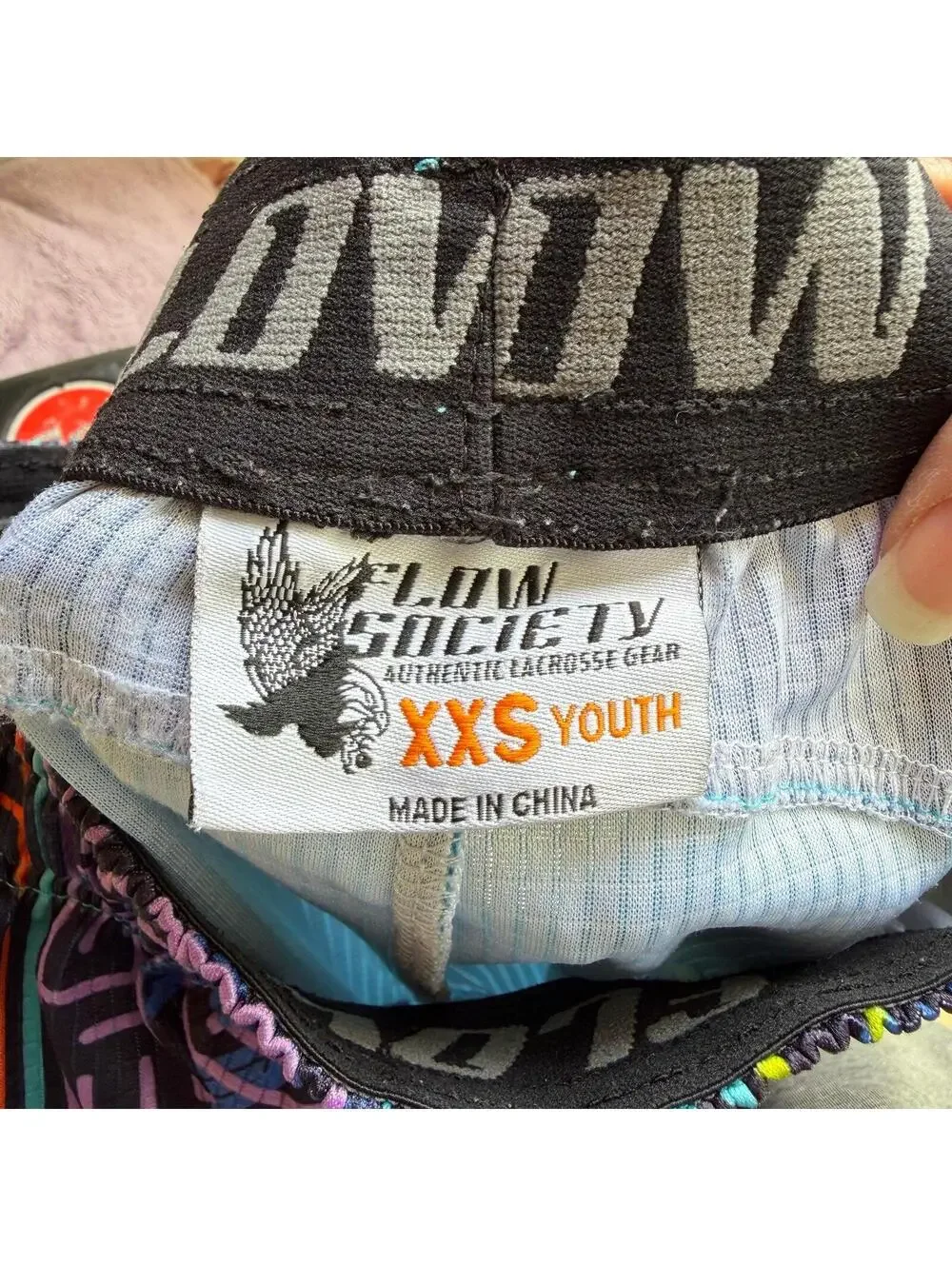 Flow Society Lacrosse Shorts Multicolored Maze Print Youth XXS‎